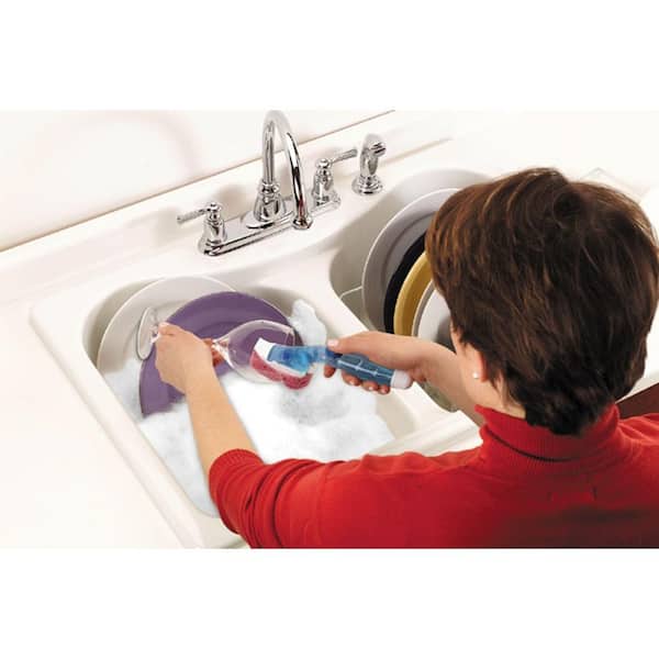 Soap Dispensing Dish Sponge with Replaceable Head - Non-Slip Handle with  Soap Reservoir - No-Leak Valve - Odor Resistant - Cleaning Pots, Pans,  Plates