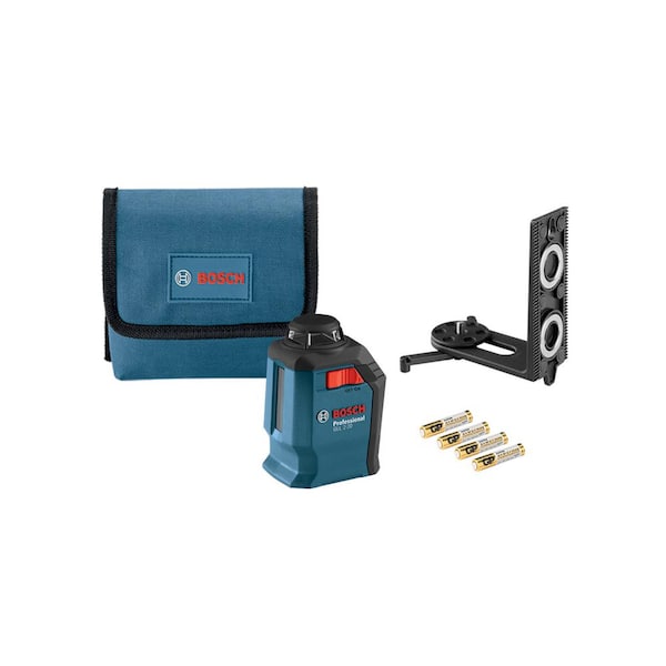 Bosch 65 ft. Self Leveling 360 Degree Horizontal Cross Line Laser Level with Mount and Carrying Pouch