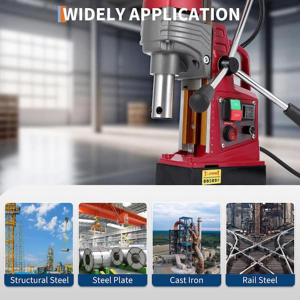 1550W 2 in Magnetic Drill Press with 13000N(2920 lbf), 40mm(1-9