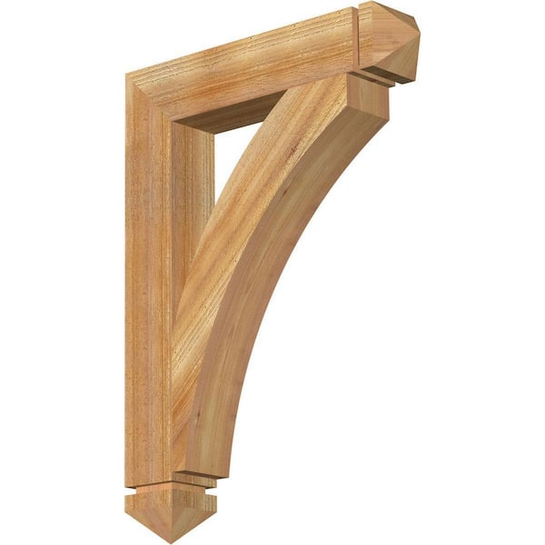 Ekena Millwork 4 in. x 30 in. x 22 in. Western Red Cedar Thorton Arts and Crafts Rough Sawn