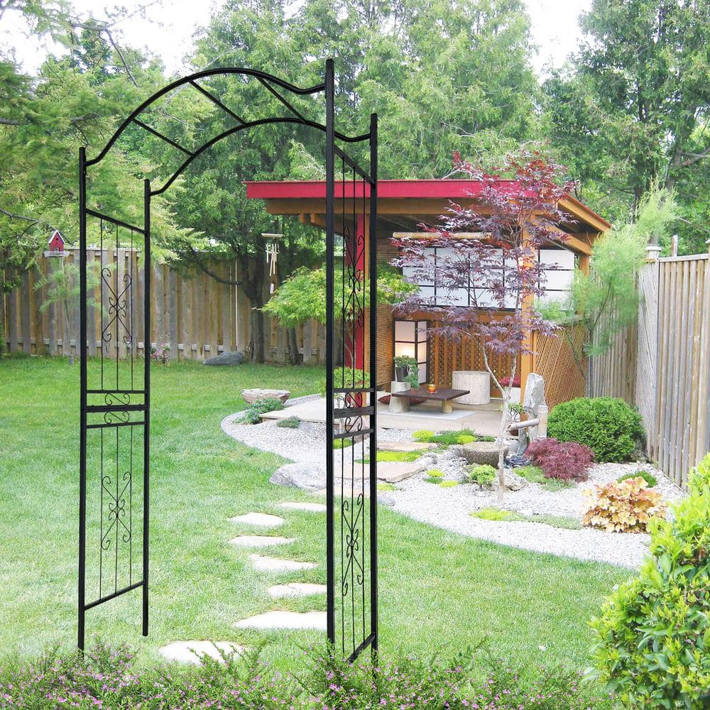 Metal Garden Arch, 43.20 in Length x 17.64 in W x 90.48 in Height Climbing 