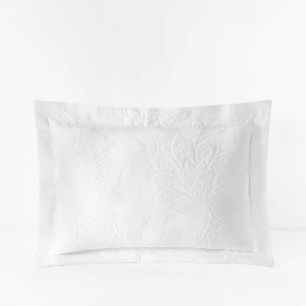 The Company Store Putnam Matelasse White Cotton Decorative Sham