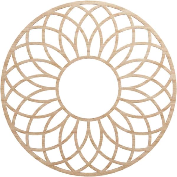 0.25 in. x 36 in. x 36 in. Wood (Alder) Medallion Moulding