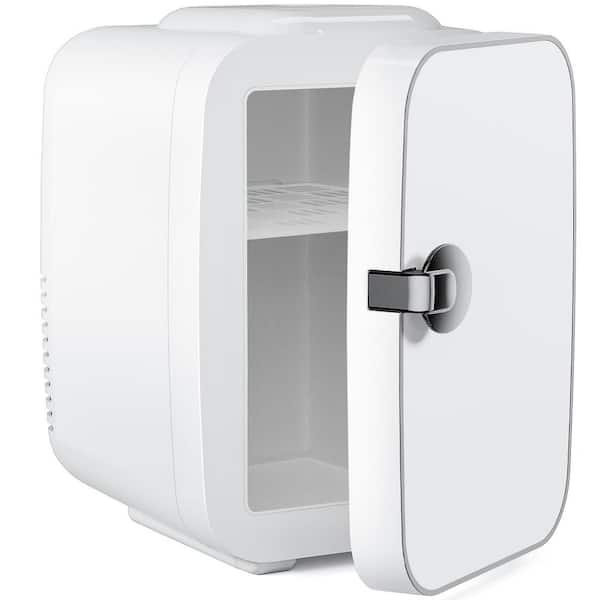 Alejandro 0.141 cu. ft. Frost Free Manual Mini Portable Small Refrigerator 4L/6 Can Cooler and Warmer in White