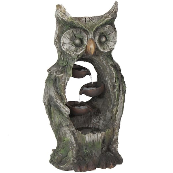 Sunnydaze 30 in. Cascading Wisdom Outdoor Water Fountain