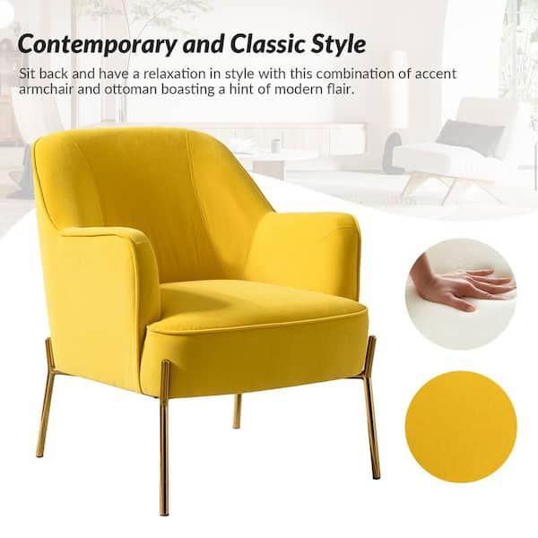 Yellow deals contemporary chair