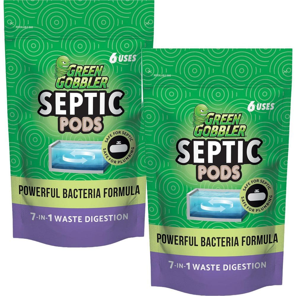 Green Gobbler Septic Tank Treatment Pods Drain Cleaner (2-Pack