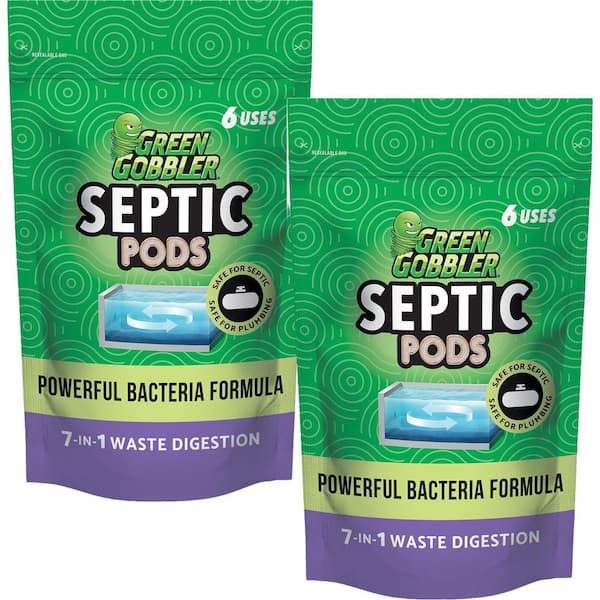 Green Gobbler Septic Tank Treatment Pods Drain Cleaner (2-Pack