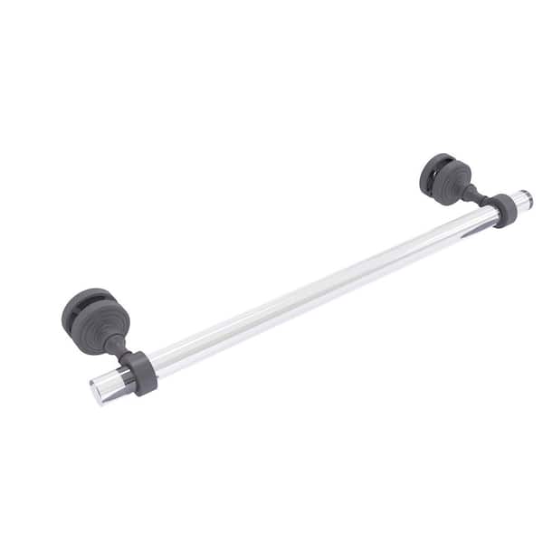 Allied Brass Pacific Grove Collection 18 in. Over-the-door Single Towel Bar in Matte Gray