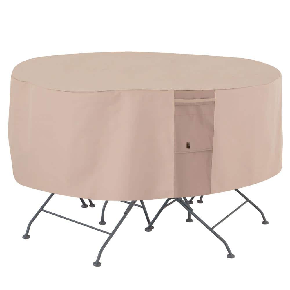 Monterey Water Resistant Round Outdoor Patio Table and Chair Cover, 94 in. DIA x 23 in. H, Beige price history on PriceWatchPro