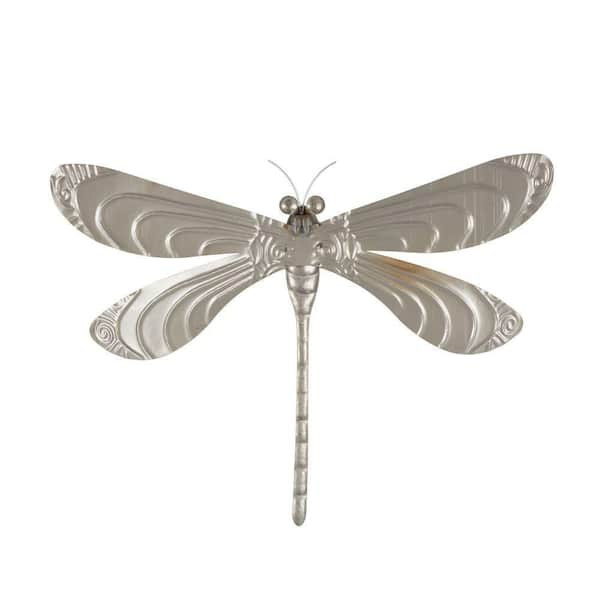 18 in. x 24 in. Multicolored Stainless Steel Dragonfly Metal Work