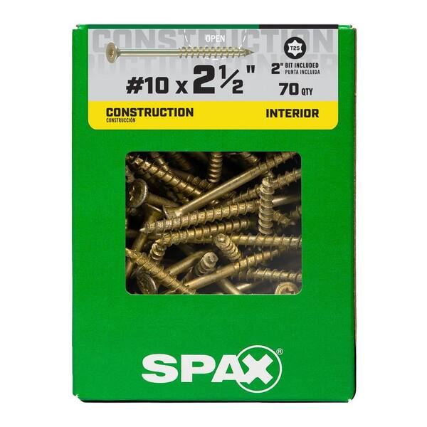 SPAX #10 x 2-1/2 in. PowerDrive Interior T25 T-Star Flat Head