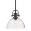 Golden Lighting Hines 1-Light Rubbed Bronze Standard Mini Pendant with ...