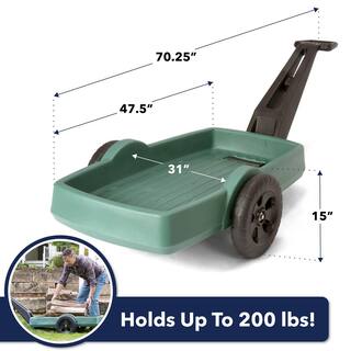 Garden Life 6043 V Letto Pieghevole Da Giardino Con Ruote - 85 X 67.5 X 15 Cm, Verde, Resistente Ai Raggi UV, Ideale Per Piscina E Relax