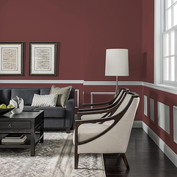 grey and wine living room