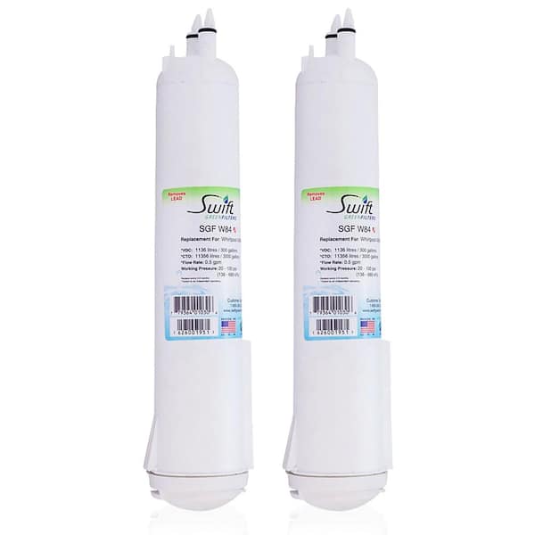 Swift Green Filters SGF-W84 Rx Compatible Pharmaceuticals Refrigerator Water Filter for 4396841, EDR3RXD1, EFF-6016A, EDR3RXD1(2 Pack)
