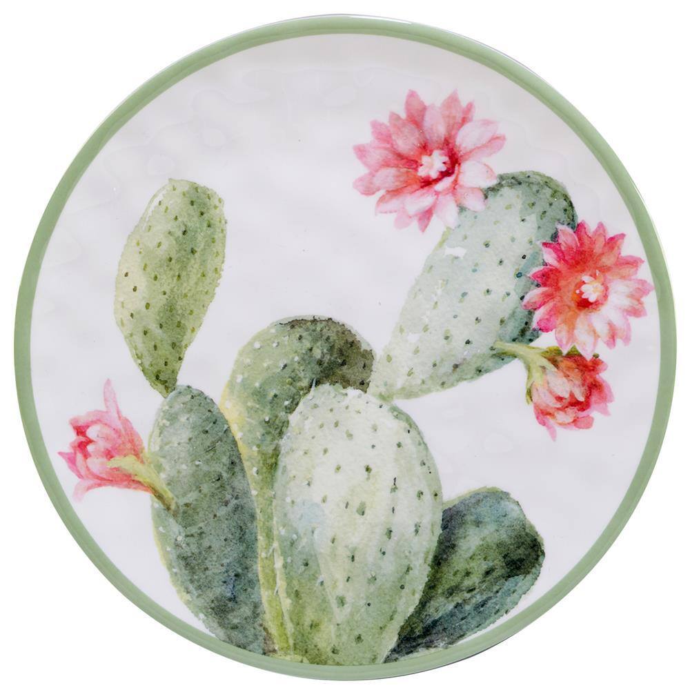 Desert Beauty Cactus Melamine Salad Plates, Set of 6