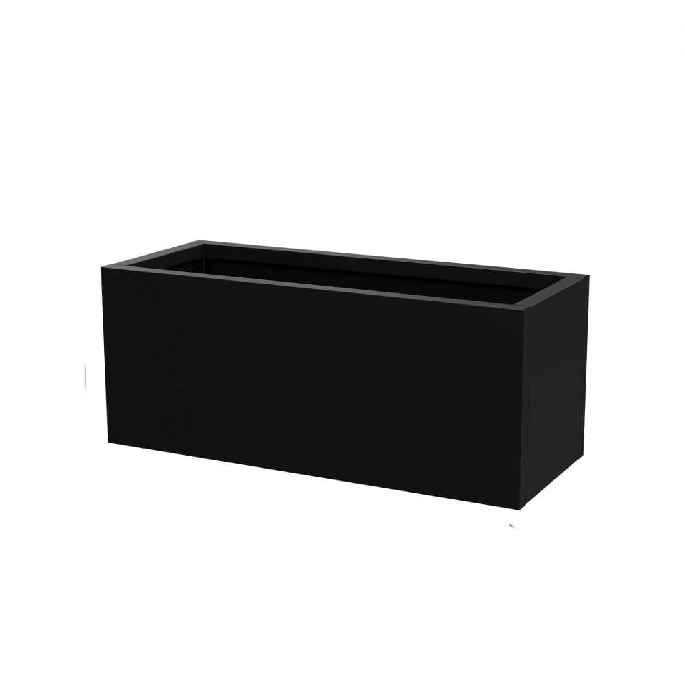 24 in. L Black Metal Rectangular Planter Box (2-Pack) price history on PriceWatchPro
