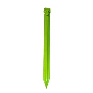 12 in. Safety Green Utility Stakes (15-Pack)
