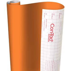 Creative Covering 18 in. x 50 ft. Orange Self-Adhesive Vinyl Drawer and Shelf Liner