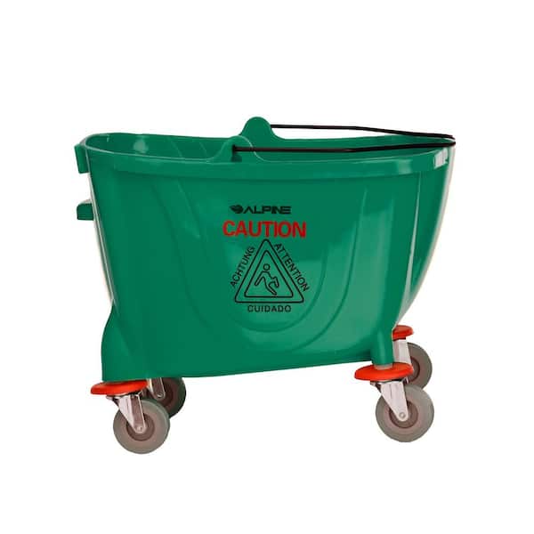 Alpine Industries 8 Quart Red Plastic Cleaning Bucket Pail 6-pack