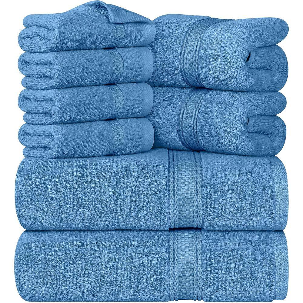 Aoibox 8-Piece Premium Towel with 2 Bath Towels, 2 Hand Towels and 4 Wash  Cloths, 600 GSM 100% Cotton Highly Absorbent,Burgundy SNPH002IN331 - The  Home Depot