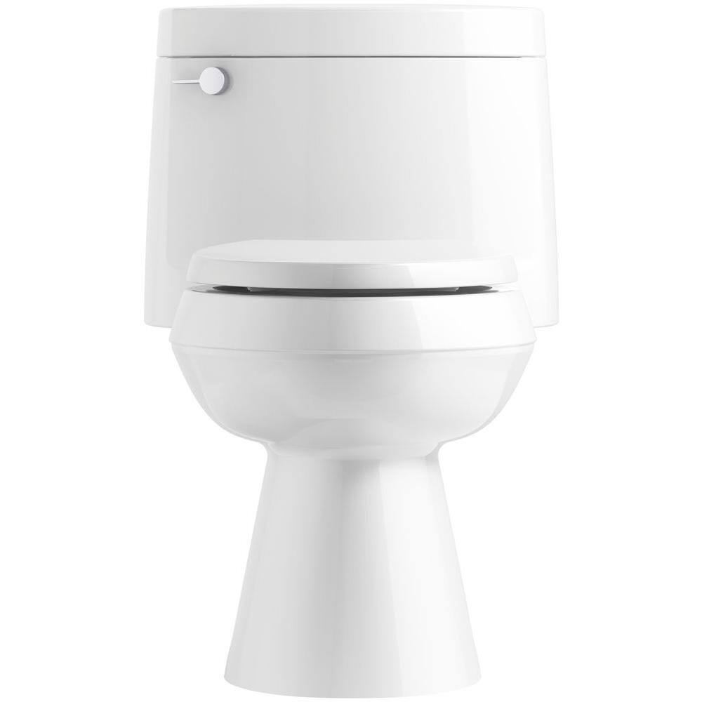 White High Efficiency Elongated One-Piece Toilet with Seat