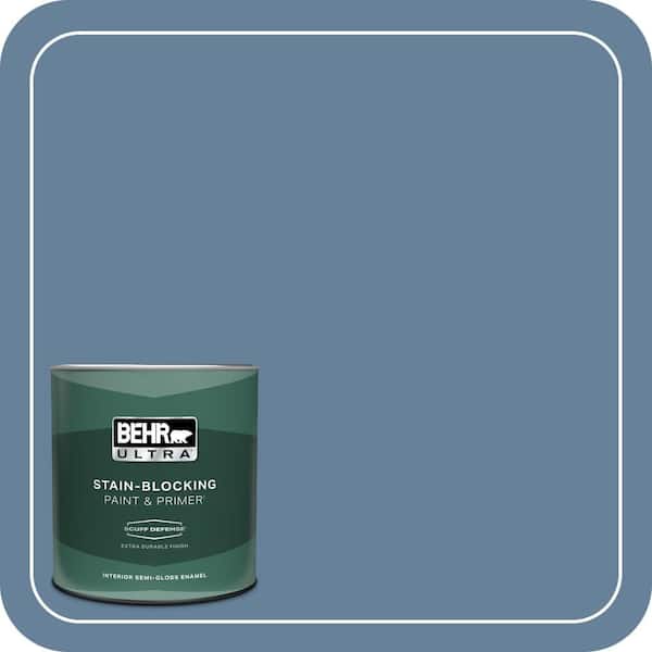 BEHR ULTRA 1 qt. #ICC-74 Provence Extra Durable Semi-Gloss Enamel Interior Paint & Primer