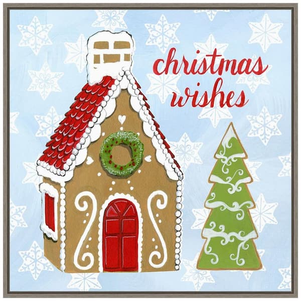 Amanti Art 22 in. Sweet Christmas Collection A Christmas Holiday Framed Canvas Box Wall Art