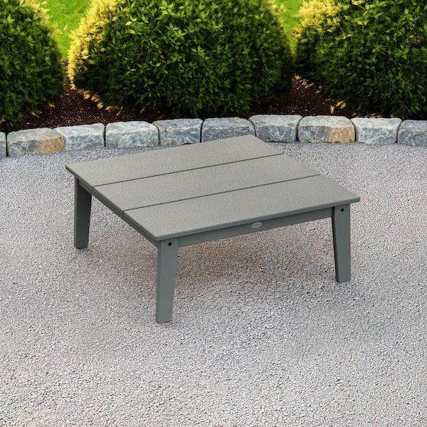 Grant Park Slate Grey Plastic Outdoor Coffee Table