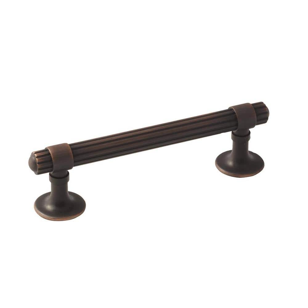 Sea Grass 3-3/4 in. (96mm) Traditional Oil-Rubbed Bronze Bar Cabinet Pull