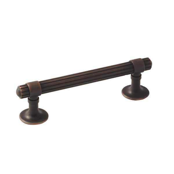 Amerock Sea Grass 3-3/4 in. (96mm) Traditional Oil Rubbed Bronze Bar Cabinet Pull
