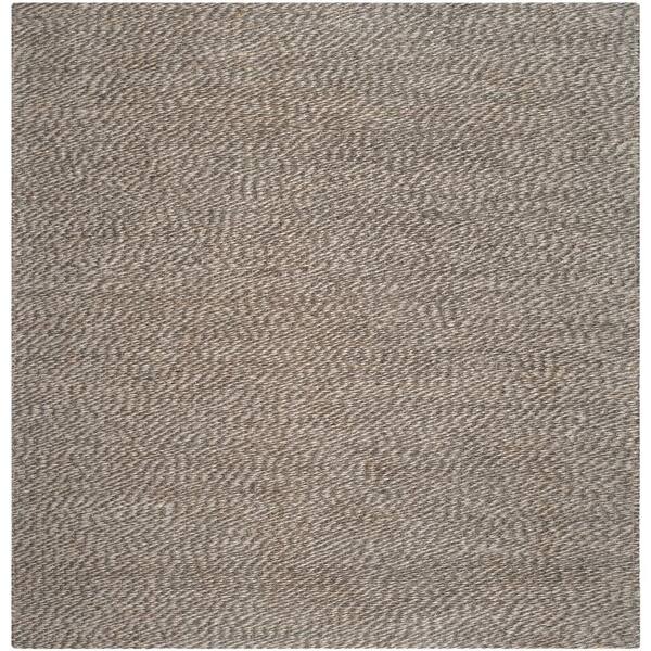 SAFAVIEH Natural Fiber Grey 6 ft. x 6 ft. Square Area Rug