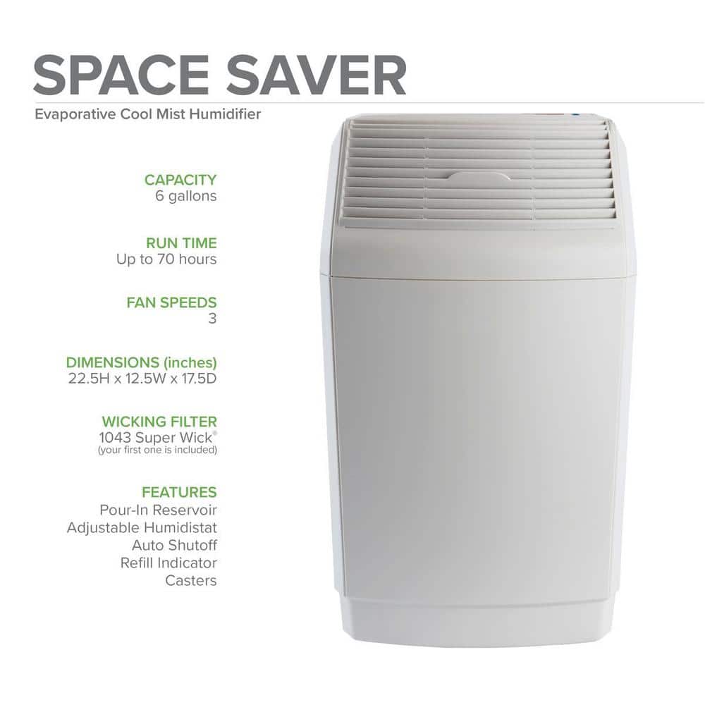 White Digital Whole House Evaporative Humidifier with 2700 sq ft Coverage
