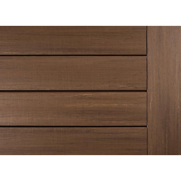 Advanced PVC Landmark 5/4 in.x6 in.x16 ft. Square American Walnut PVC Deck Board (Actual: 1 in.x5 1/2 in.x16 ft.)