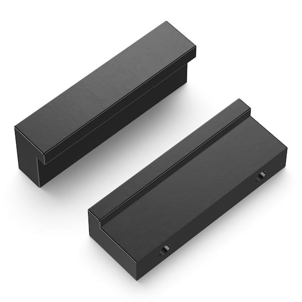 HICKORY HARDWARE Streamline Collection Pull 32 mm Center-to-Center Flat Onyx Finish