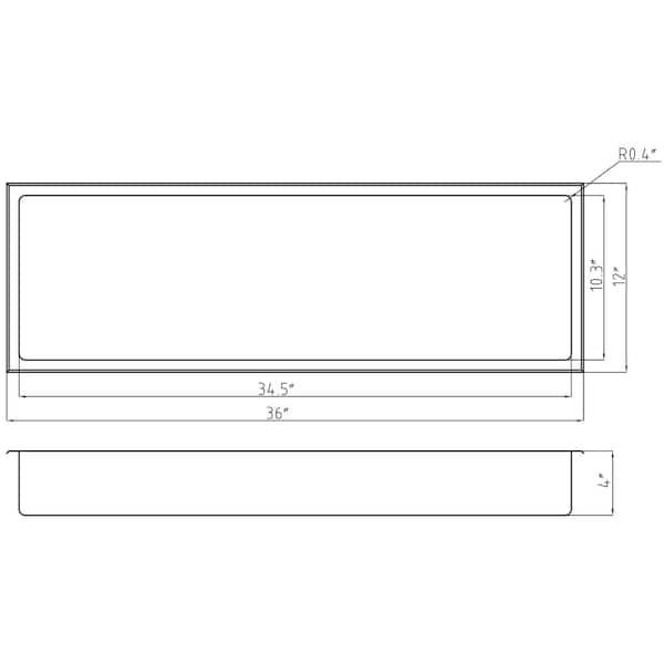 AKDY 16-in x 12-in Matte Black Stainless Rectangular Shower Niche in the Shower  Shelves & Accessories department at