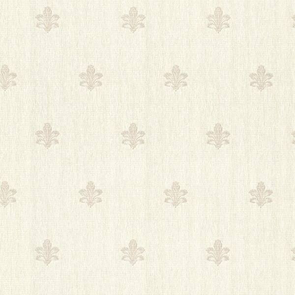 Mirage Bolton Cream Fleur De Lis Vinyl Peelable Roll (Covers 56.4 sq. ft.)