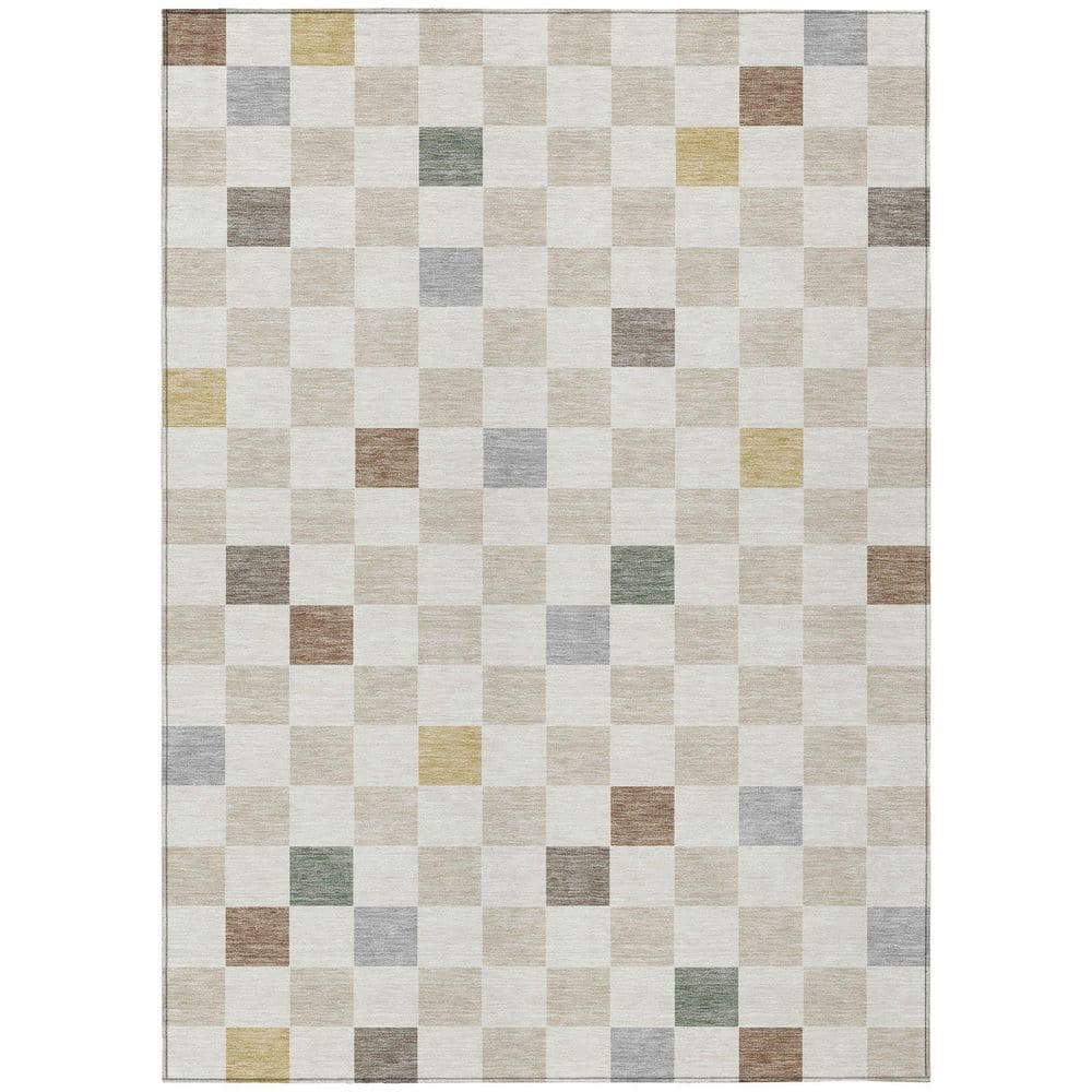Chantille Machine Washable Indoor/Outdoor Abstract ACN2656 Linen 3 ft. x 5 ft. Area Rug price history on PriceWatchPro