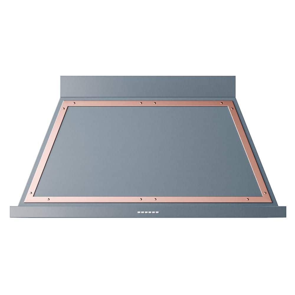 Nostalgie II Series Noblesse 48 in. Ducted Wall Mount Range Hood in Blue Grey with Copper Trim and 600 CFM Airflow price history on PriceWatchPro