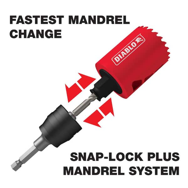 DIABLO Hole Saw Pilot Bit for Snap Lock Plus Mandrel DHS4BITII