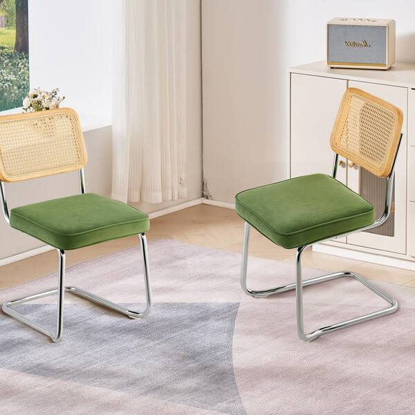 SKYSHALO Rattan Dining Chairs Set of 2, Mid Century Modern SKYSHALO Rattan Dining Chairs Set of 2, Mid Century Modern