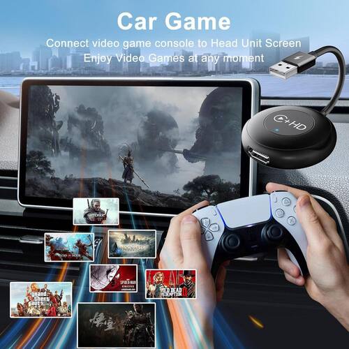 Wireless CarPlay Adapter HDMI Multimedia Converter for Cars w/ Factory Wired CarPlay from 2016 Plug and Play 2 in 1 Electrical