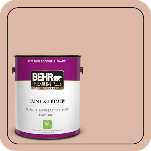 BEHR PREMIUM PLUS 1 gal. #ECC-60-1 Coral Bay Eggshell Enamel Low Odor Interior Paint & Primer