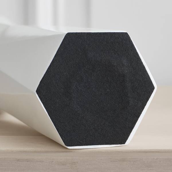 SCOTT LIVING - Fernwood 26 .5 in. Gloss White Medium Table Lamp with White Linen Fabric Shade