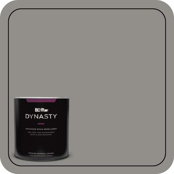 BEHR DYNASTY 1 qt. #HDC-AC-19 Grant Gray One-Coat Hide Eggshell Enamel Interior Stain-Blocking Paint and Primer