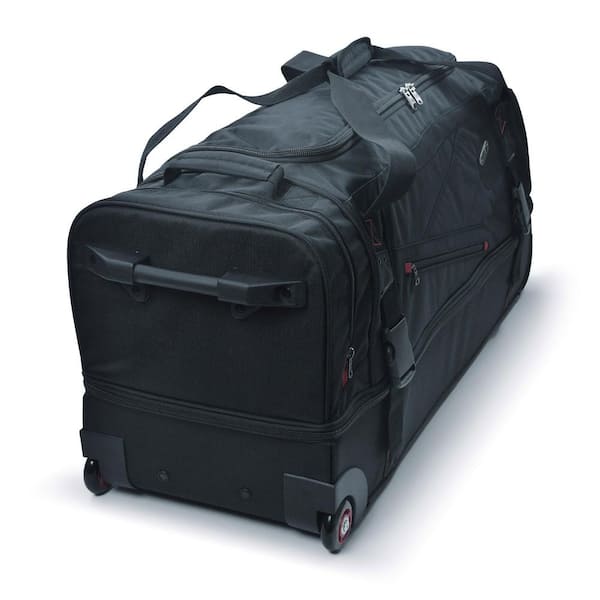 Mercedes Benz × GOLD PFEIL Collaboration Black Leather Travel Duffel Boston  Bag