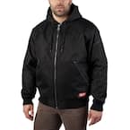 Men's 2X-Large Black GRIDIRON Bomber Hooded Jacket