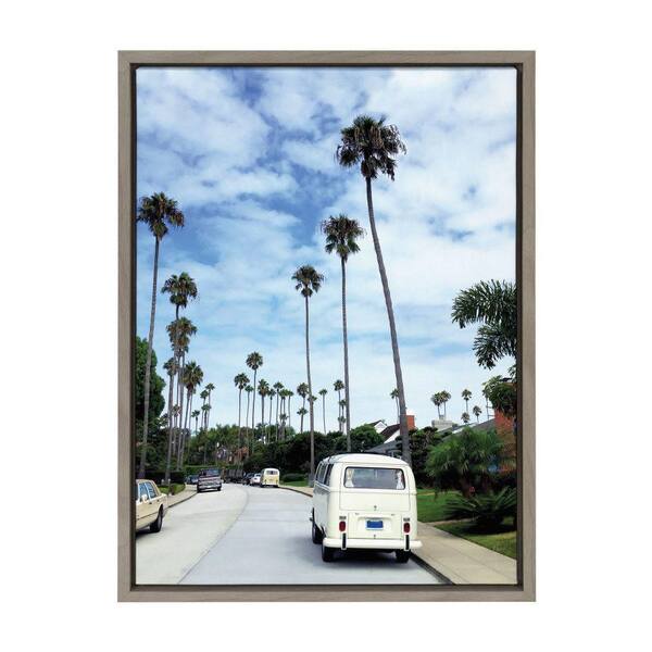 Kate and Laurel Sylvie La Jolla Commute by Rachel Dowd Framed Canvas Nature Art Print 24 in. x 18 in.