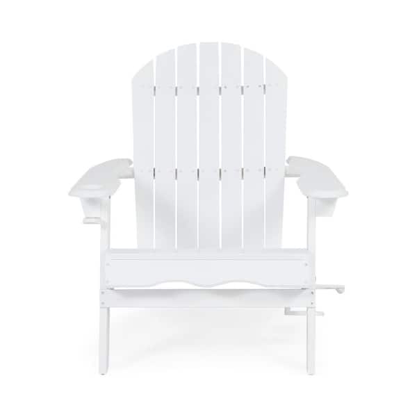 cenadinz Outdoor Classic White Solid Wood Adirondack Leisure Seat